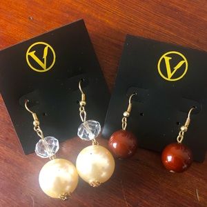 Beaded Fashion Earrings (Two Pairs)